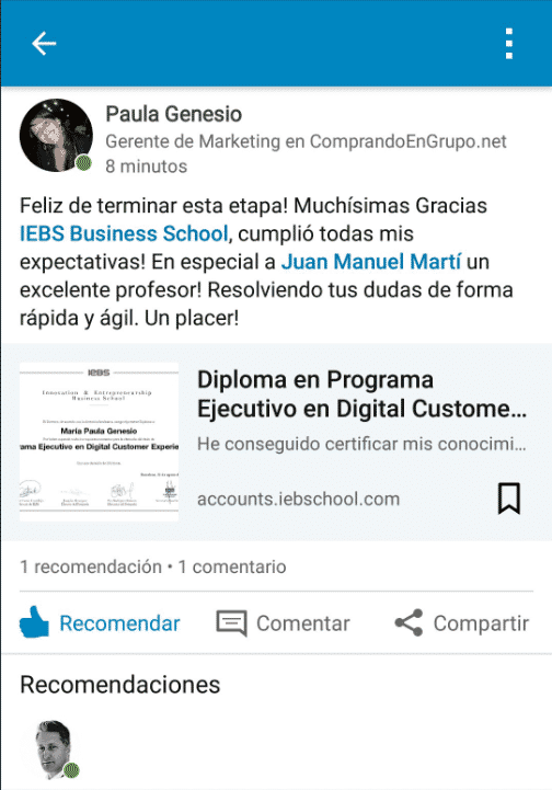 Opiniones de IEBS: Experiencia, Opiniones y Críticas de IEBS Opiniones de IEBS: Experiencia, Opiniones y Críticas de IEBS - opinión 5