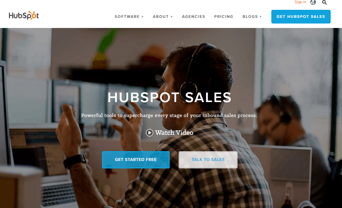 Mejores Herramientas de Inbound Marketing Gratis y de pago - Hubspot sales