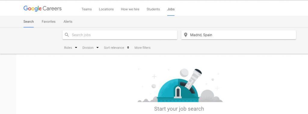 Google Hire o Google for Jobs: la nueva plataforma de empleo de Google - Búsqueda de empleos 1024x381