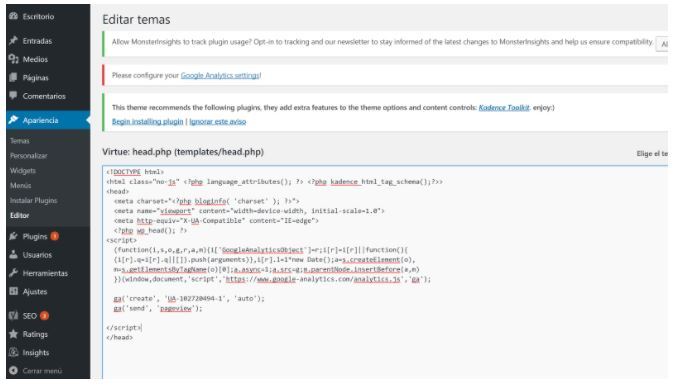 ¿Cómo dar de alta en Google Analytics una web? - edición head