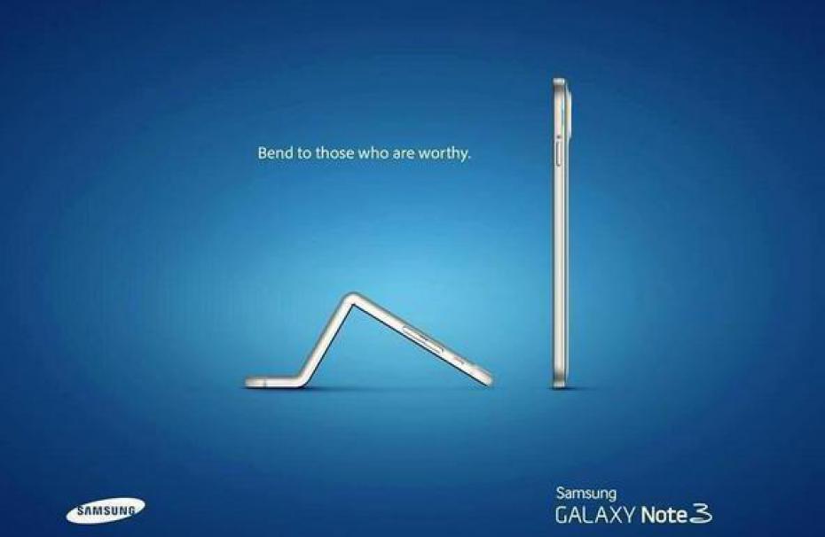 Campañas de Marketing de los protagonistas de la Revolución Digital - publicidad de samsung ridiculizando a apple