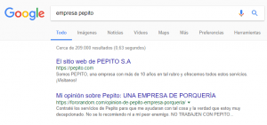 Qué es la reputación en Google y por qué hay que trabajarla - empresa pepito reputacion en google 1 300x141