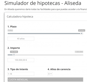 Cómo conseguir más leads en el sector inmobiliario - simulador de hipotecas 300x284