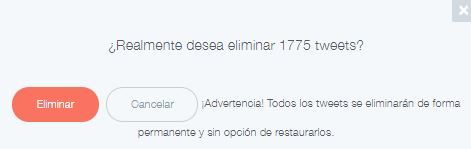 Herramientas para borrar tweets antiguos de una sola vez - Captura TDeleter