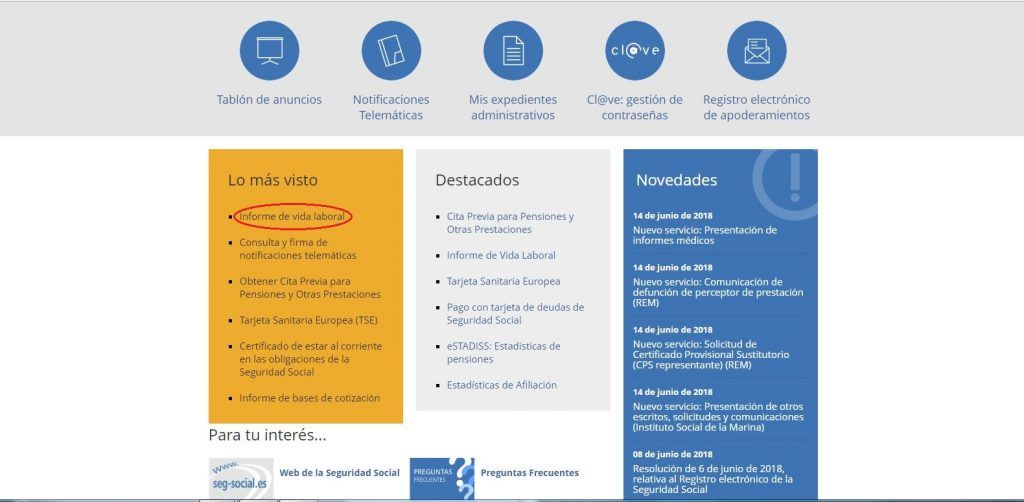 Qué es y cómo solicitar el informe de vida laboral - Opción 1 encontrar informe de vida laboral 1024x502