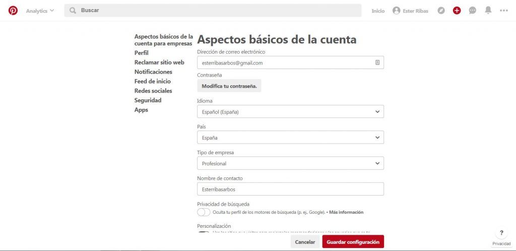 Qué es y qué beneficios puede aportar Pinterest a las empresas - Rellenar formulario para poder adaptar la cuenta a nuestra empresa 1024x498