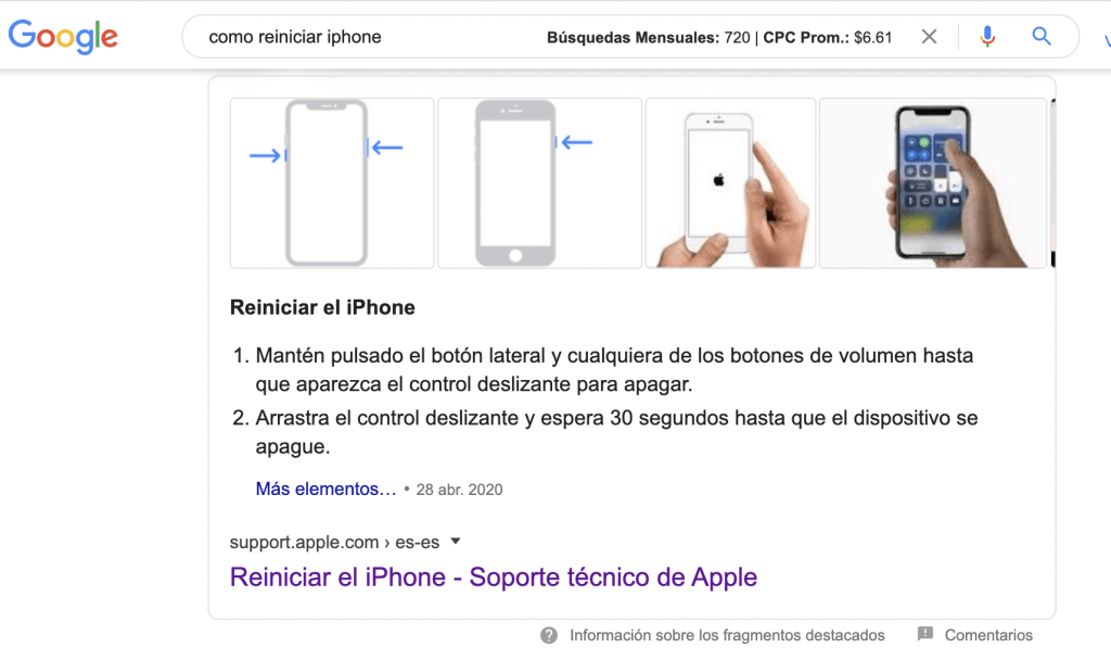 Rich Snippets: ¿Qué son, qué tipos hay y como conseguirlos? - Featured Snippet 1024x608