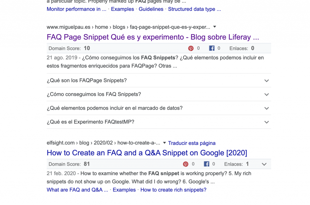 Rich Snippets: ¿Qué son, qué tipos hay y como conseguirlos? - Rich snippet 1 1024x678