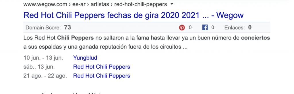 Rich Snippets: ¿Qué son, qué tipos hay y como conseguirlos? - Snippet eventos 1024x329