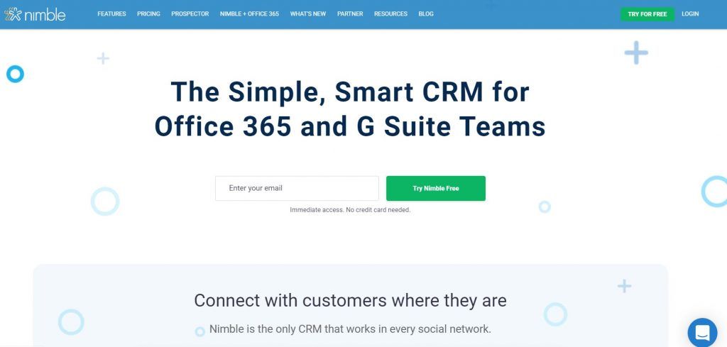 Descubre las mejores herramientas de software de CRM - Nimble CRM 1024x489