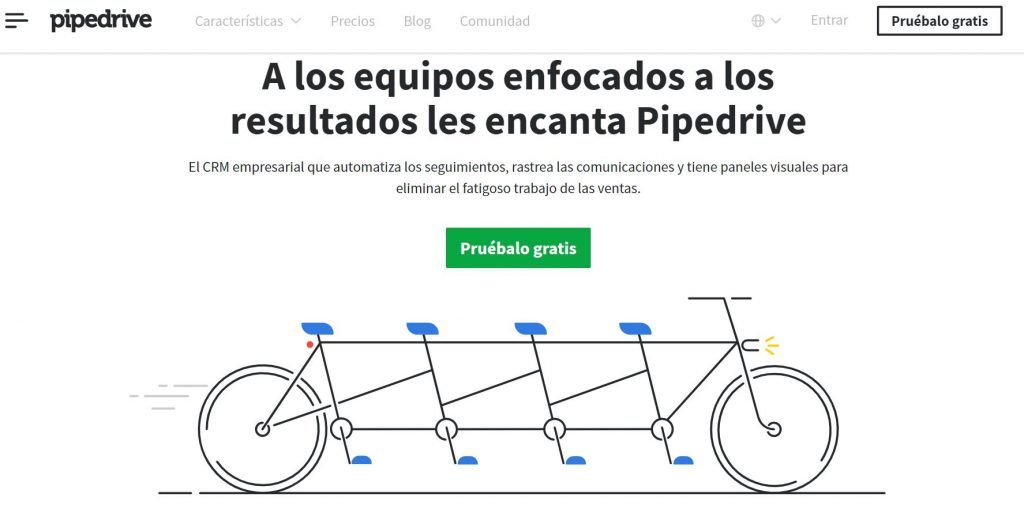 Descubre las mejores herramientas de software de CRM - Pipedrive 1024x505