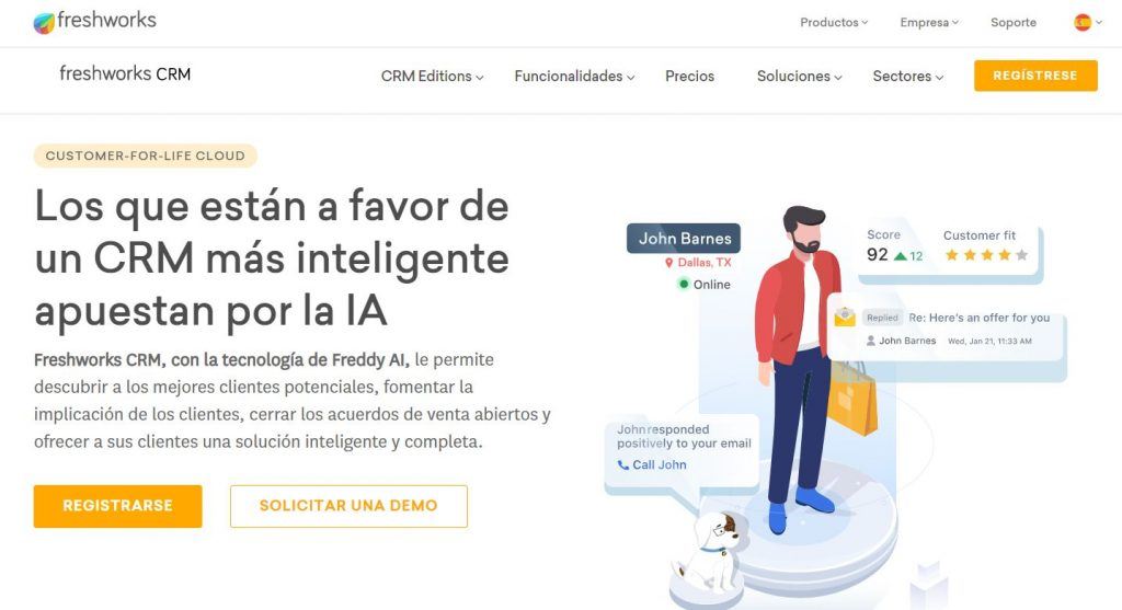 Descubre las mejores herramientas de software de CRM - freshworks 1024x557