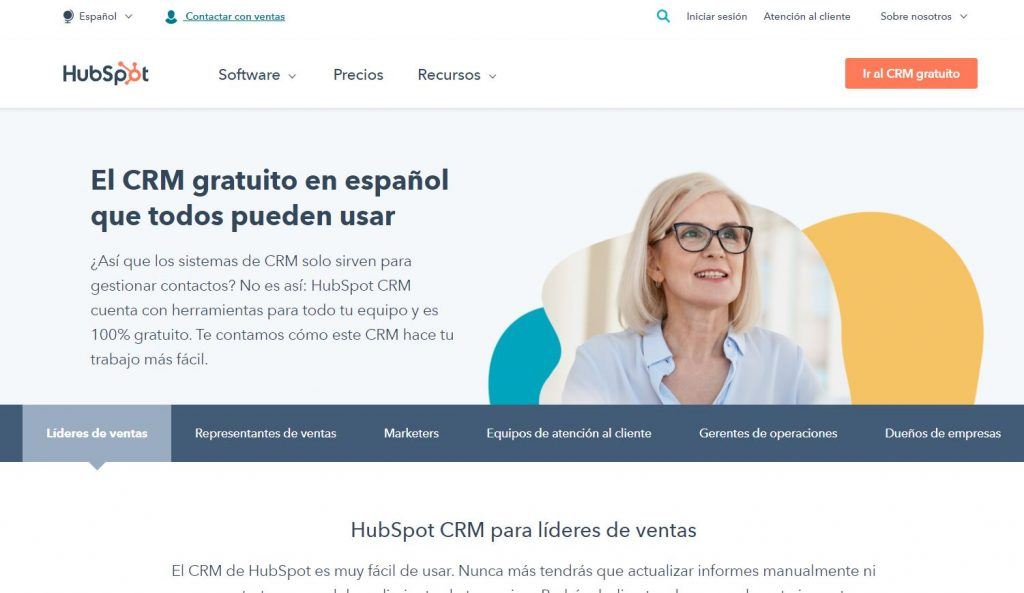 Descubre las mejores herramientas de software de CRM - hubspot 1024x593