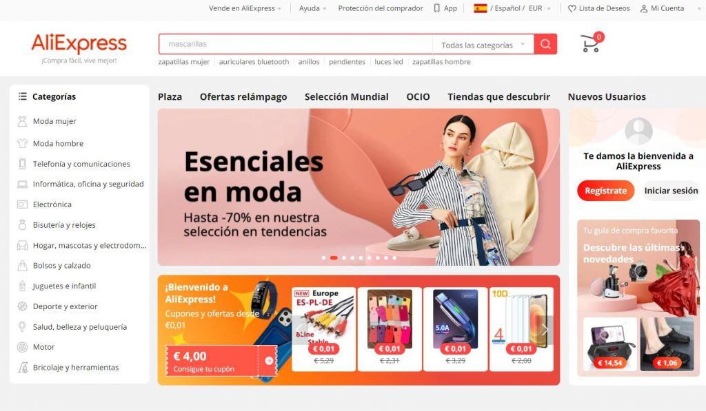 ¿Qué es ecommerce y cómo crear tu propio comercio electrónico? - aliexpress 1024x597