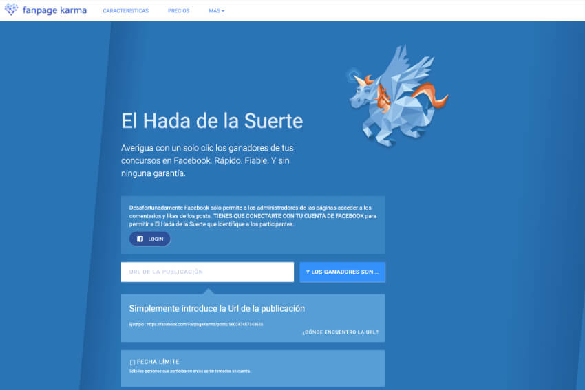 Rápido sorteo en la web