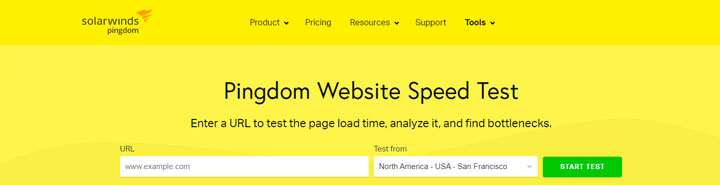 10 herramientas para hacer un test de velocidad web y móvil gratuito - Pingdom herramientas para hacer un test de velocidad web