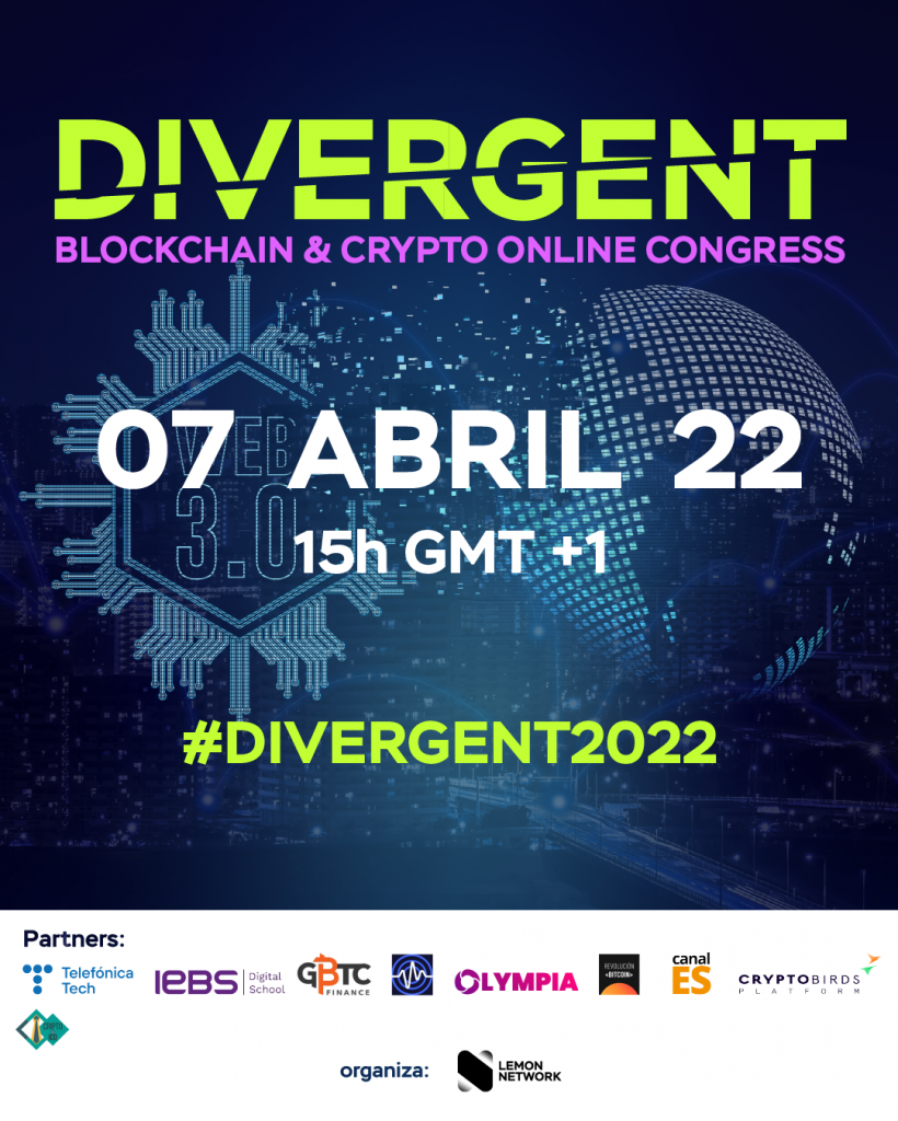 Eventos de Blockchain y Fintech en 2022 - Divergent ES 1080x1350 820x1024