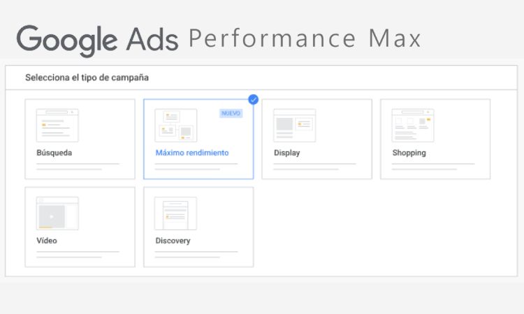 Performance Max: Aprende a mejorar el rendimiento de tus campañas en Google Ads - Selecciona y Crea una nueva campana Performance Max