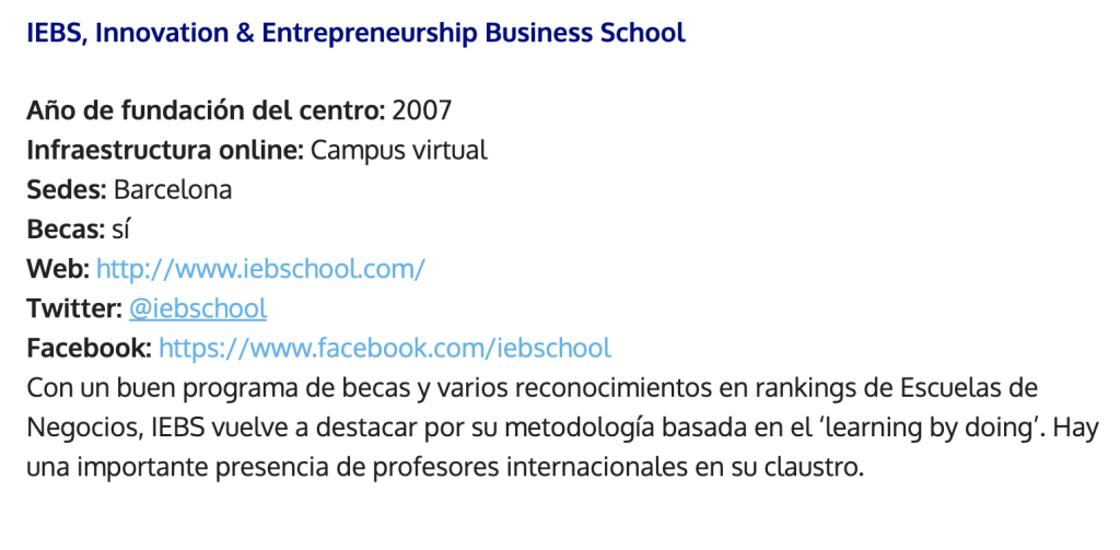 IEBS la mejor escuela digital en los Rankings de Escuelas de Negocios Online - image 1 1024x503