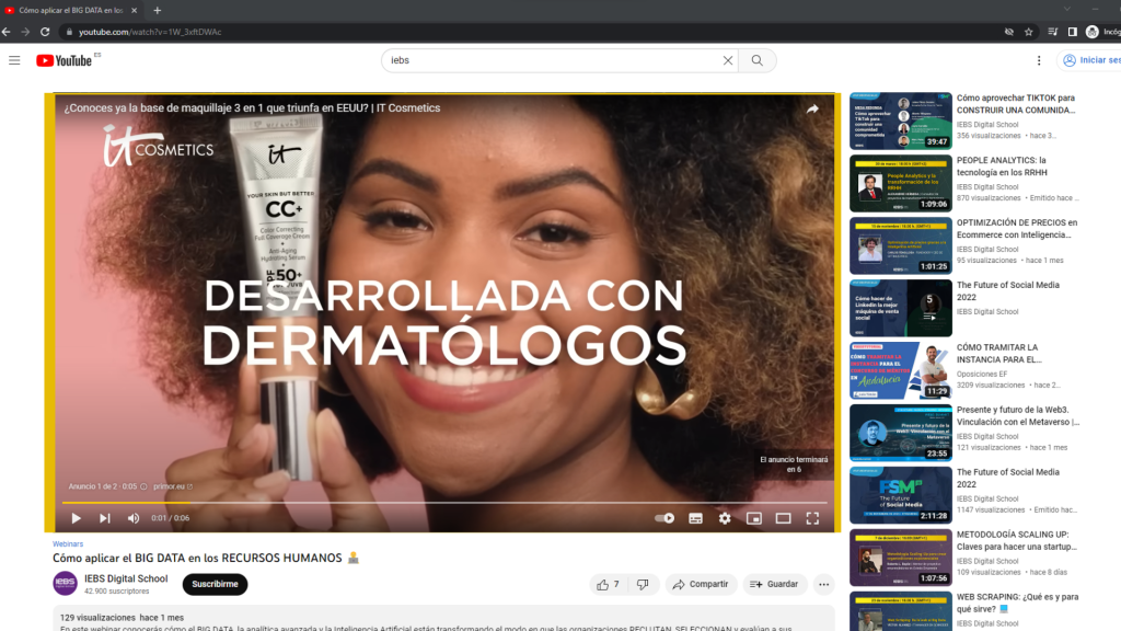 Tutorial: Publicidad en Youtube paso a paso - Anuncio saltable youtube 1024x576