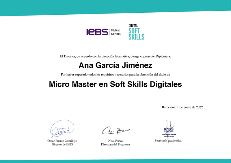 Diploma MicroMaster en Soft Skills para Profesionales Digitales