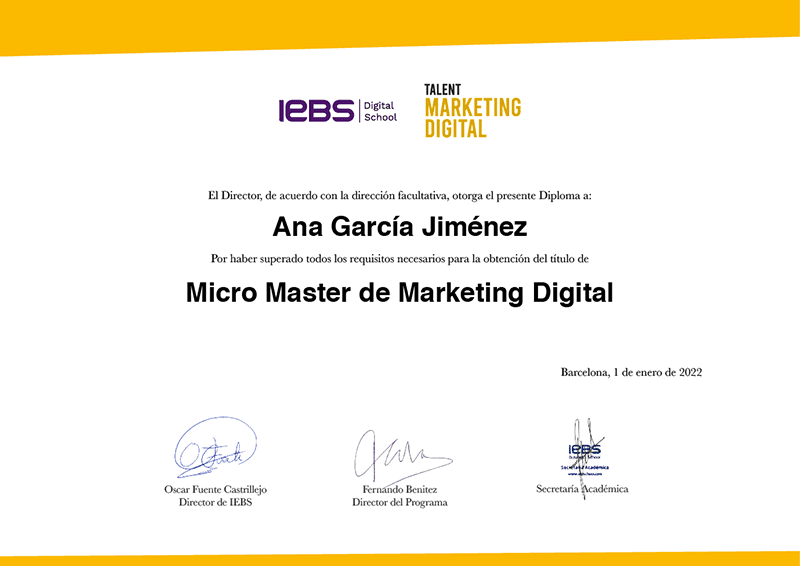 Diploma MicroMaster en Marketing Digital