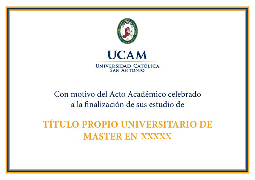 Título expedido por UCAM