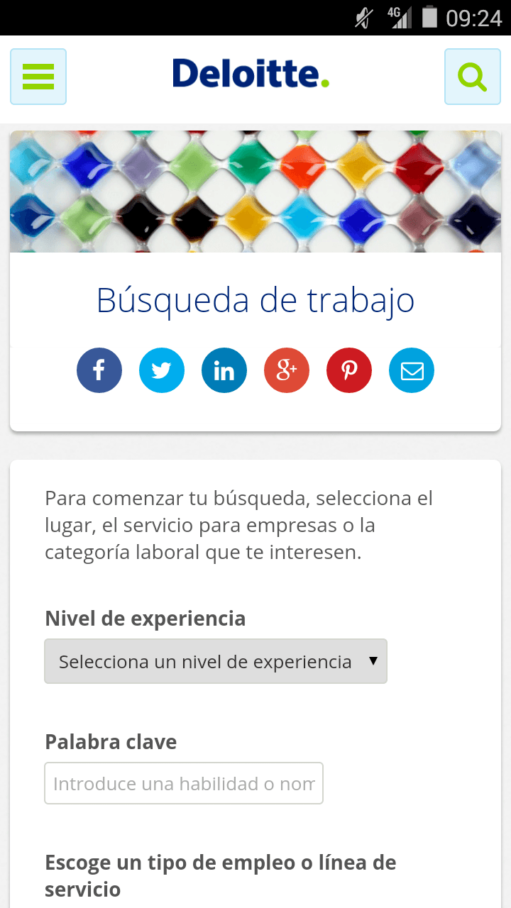 Deloite búsqueda de empleo Mobile