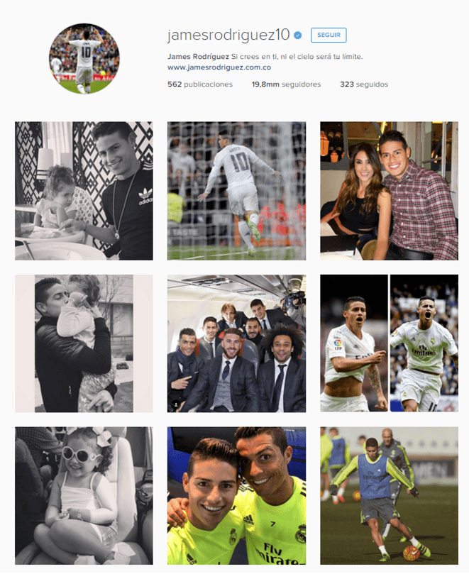 Cómo afectan las redes sociales en el mundo del deporte - instagram rodriguez