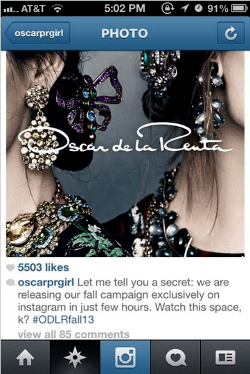 El marketing en el sector de la moda - oscar de la renta campaña