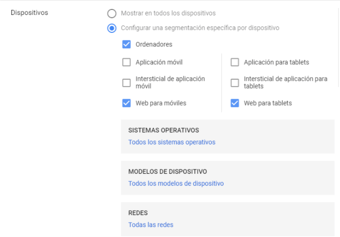 Excluir aplicaciones móviles Excluir aplicaciones móviles