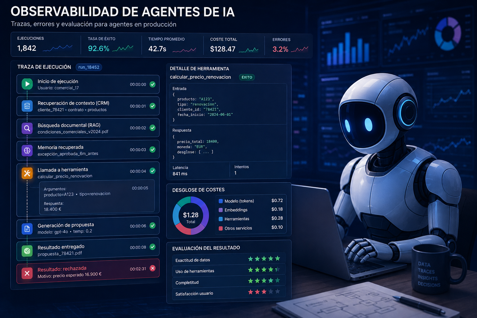Observabilidad de agentes de IA: cómo saber qué hicieron, dónde fallaron y si han mejorado