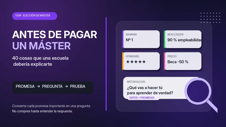 Antes de pagar un máster: 40 cosas que una escuela debería explicarte Antes de pagar un máster: 40 cosas que una escuela debería explicarte