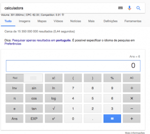 Poner calculadora em portugués